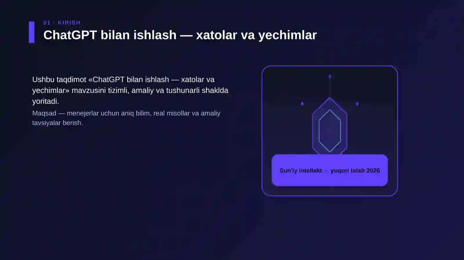ChatGPT bilan ishlash — xatolar va yechimlar 3