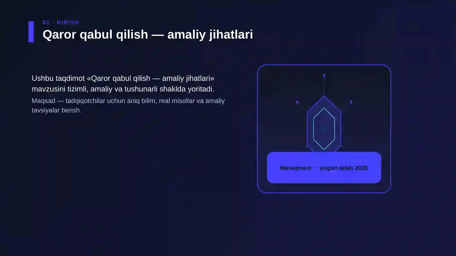 Qaror qabul qilish — amaliy jihatlari 3