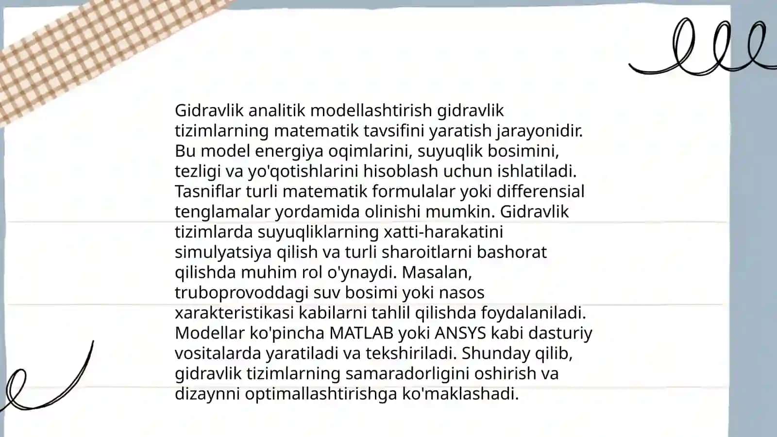 Gidrodinamik hodisalarni modellash 3