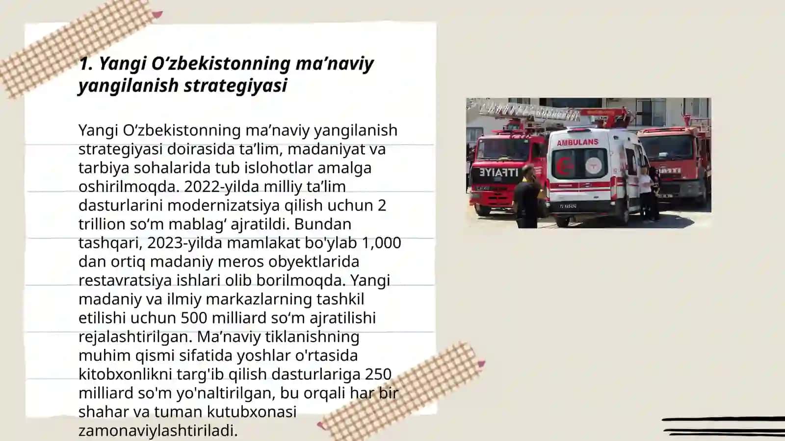 Yangi Oʻzbekistonda amalga oshirilayotgan manaviy oʻzgarishlar 3