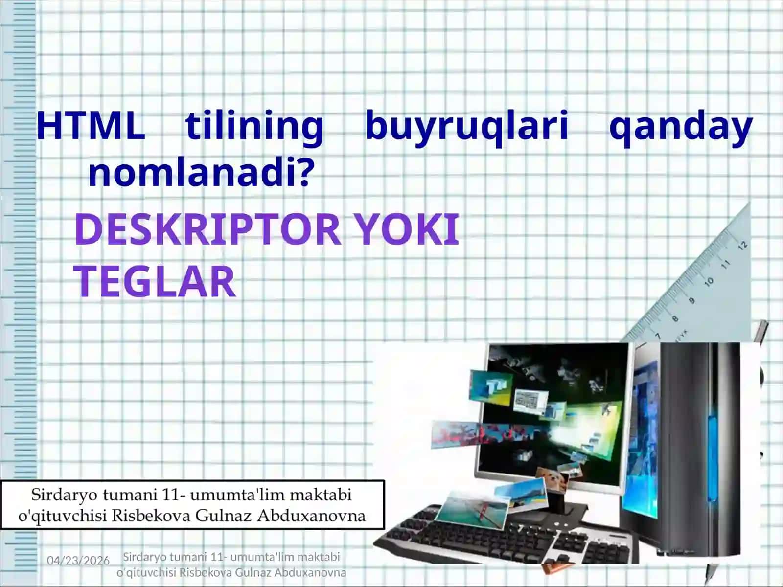 Veb dasturlashda HTML savol-javob 3