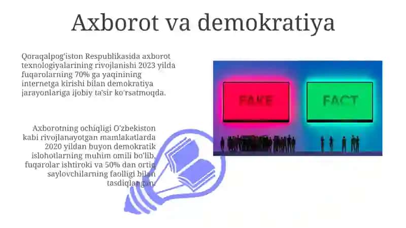Axborotning jamiyatda tutgan o'rni va ahamiyati 3