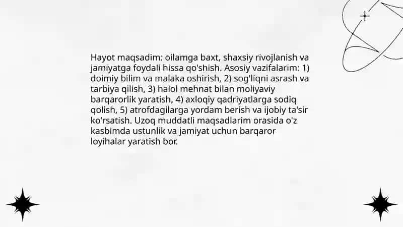 Mening hayot falasafam 3