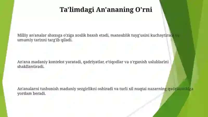 Milliy an'analarning mazmun mohiyati vatarbiyaviy ahamiyati 3