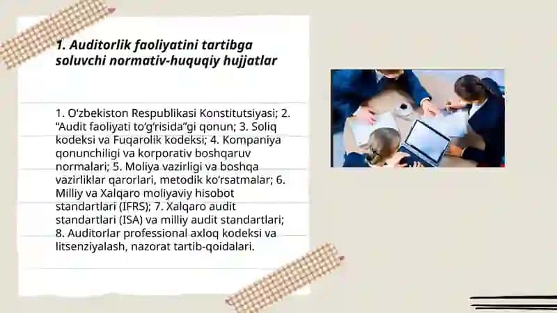 Audit faoliyatining me'yoriy huquqiy asoslari 3