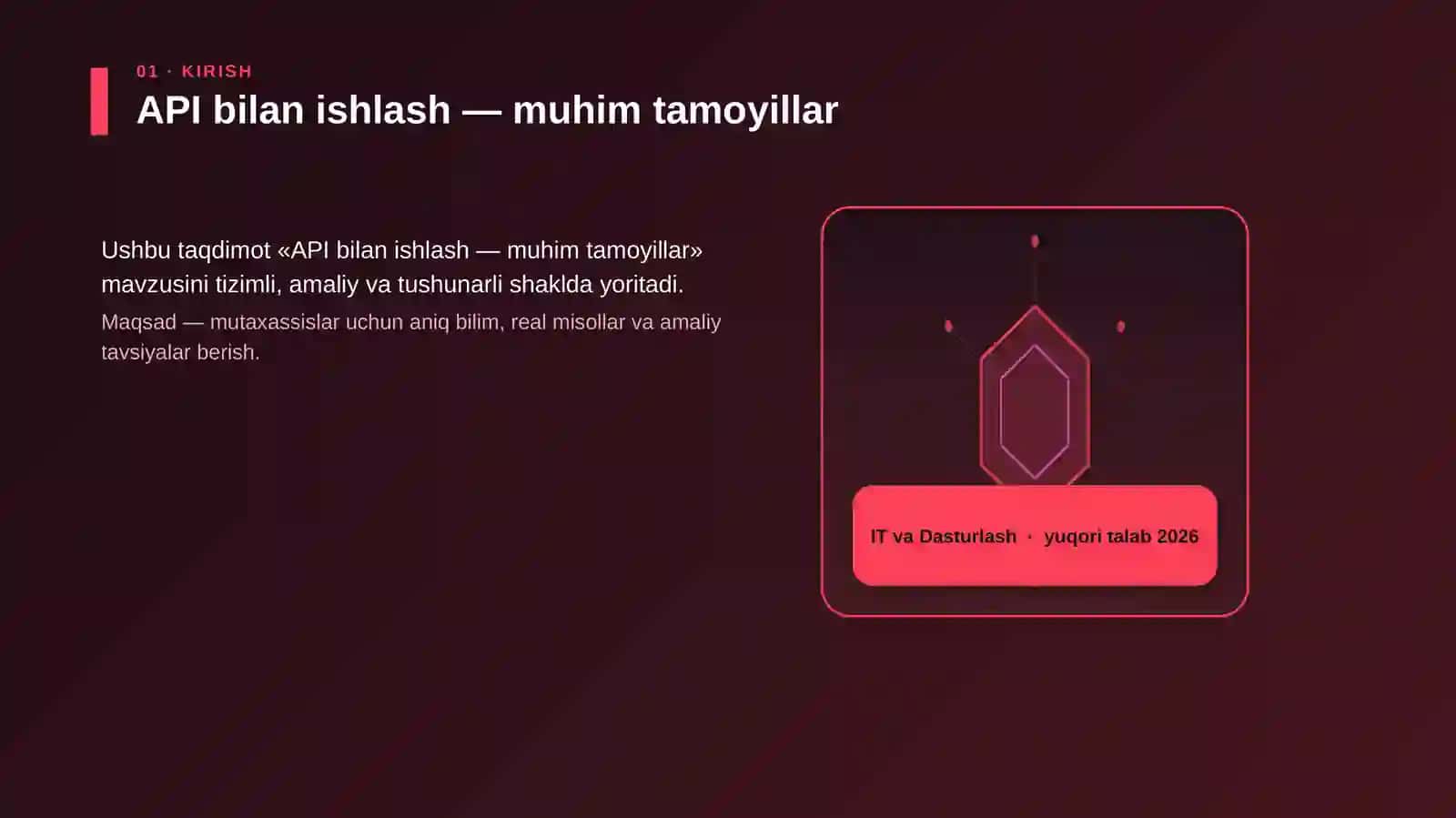 API bilan ishlash — muhim tamoyillar 3