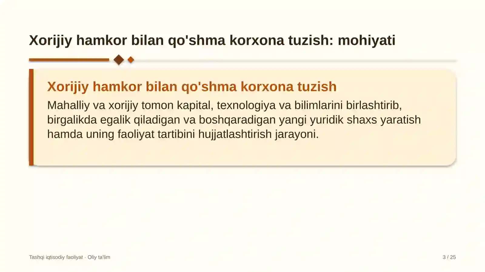 Aviakompaniyalarda xorijiy hamkorlar bilan qo'shma korxona tuzish 3