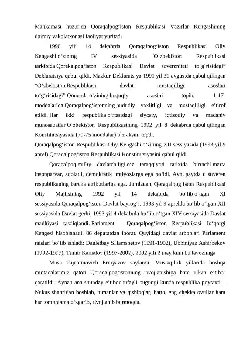 MUSTAQILLIK YILLARIDA QORAQALPOG’ISTON RESPUBLIKASI. 3