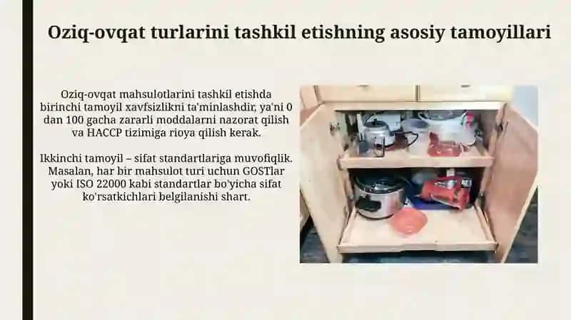 Oziq-ovqat turlarini tashkil etishning asosiy tamoyillari 3