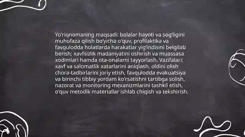 Bolalar hayoti va sogʻligʻini muhofaza qilish yoʻriqnomasi 3