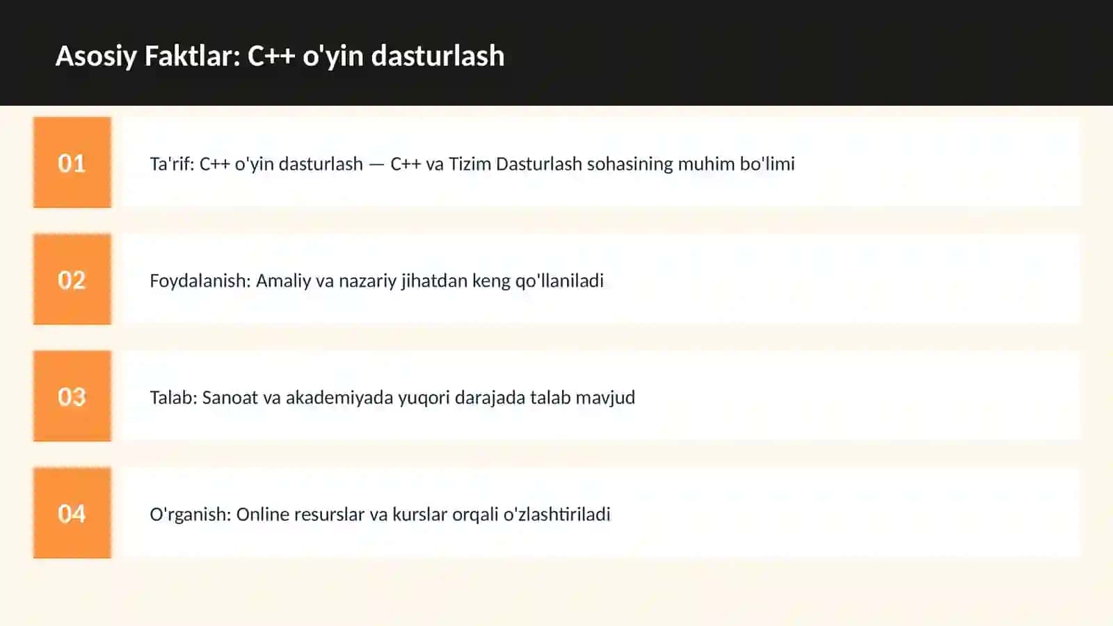 C++ o'yin dasturlash 3