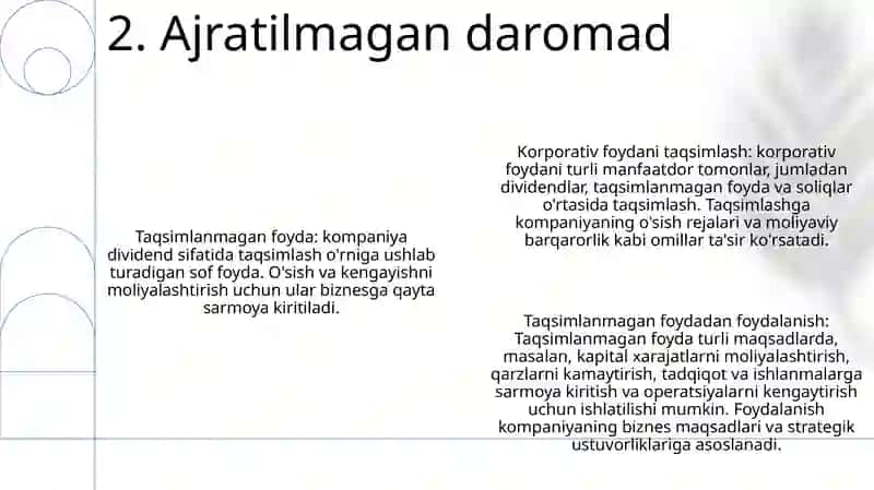 Korxona Foydasining Taqsimlanishi Va Ishlatilishi 3