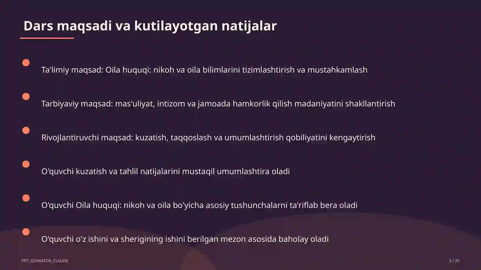 Huquq va iqtisodiyot asoslari (9–11) — o'qituvchilar uchun 3