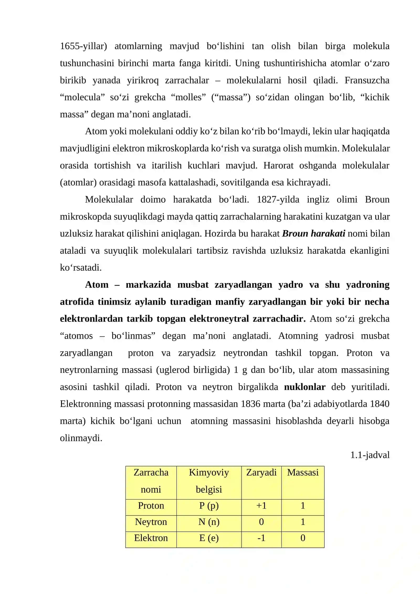 Atom-molekulyar ta’limot va mavzu boʻyicha mashqlar bajarish 3
