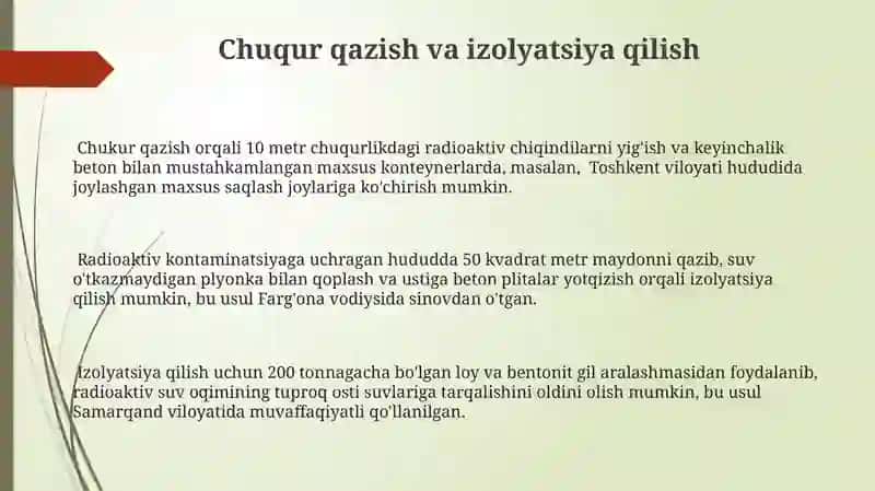 Suvni radiotsion ifloslanish muommolari va oqibatlarni bartaraf etish masalalari 3