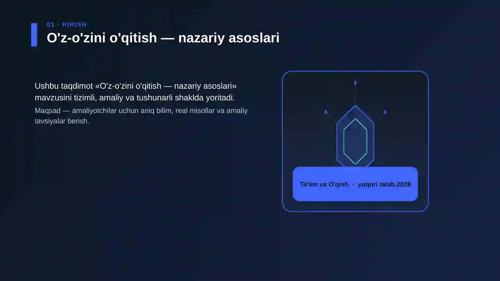 O'z-o'zini o'qitish — nazariy asoslari 3