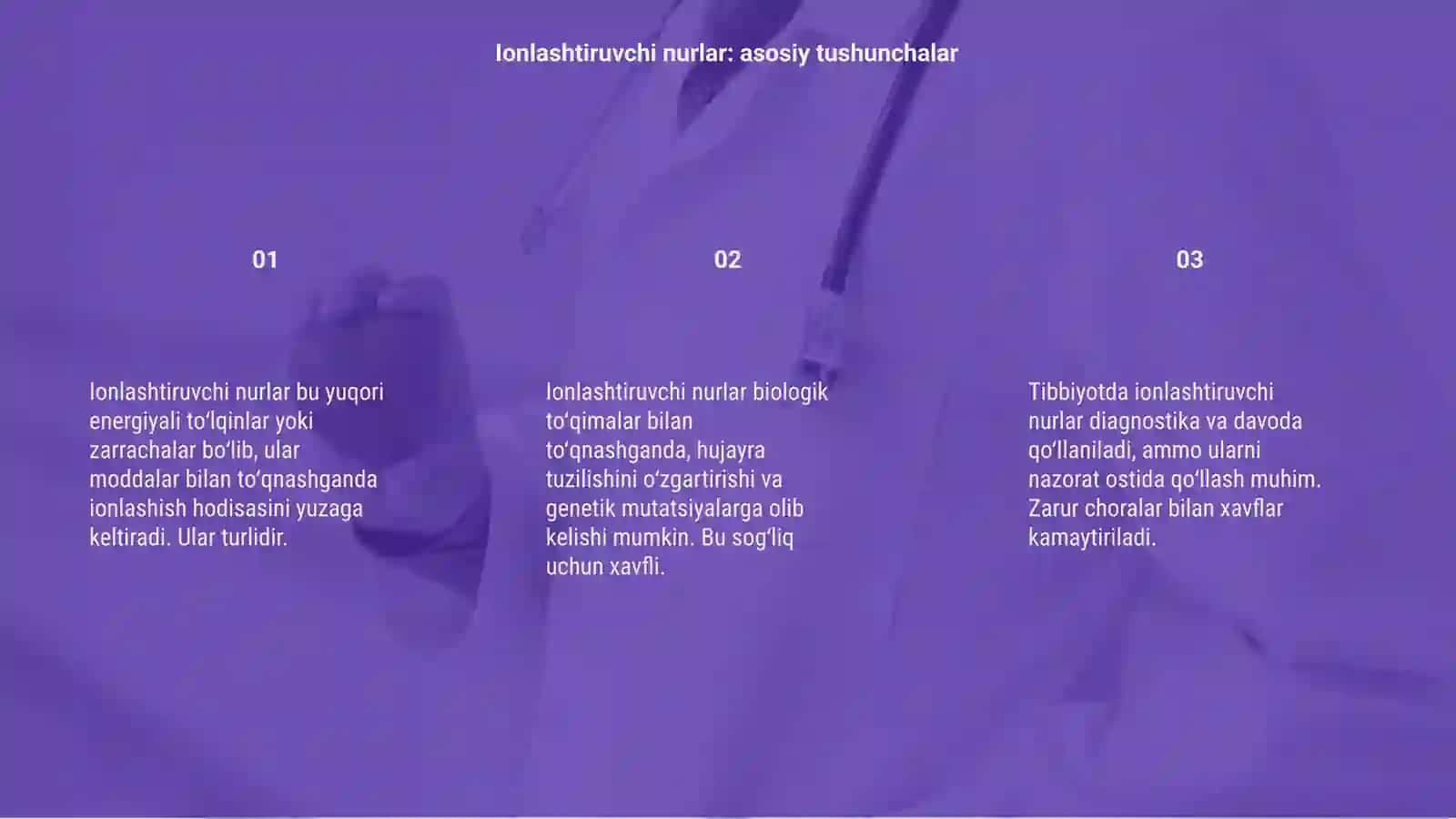 Ionlashtiruvchi nurlarni biologik to‘qimalarga tasiri 3