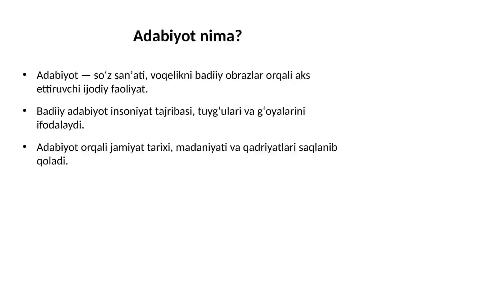 ADABIYOT TASNIFI 3
