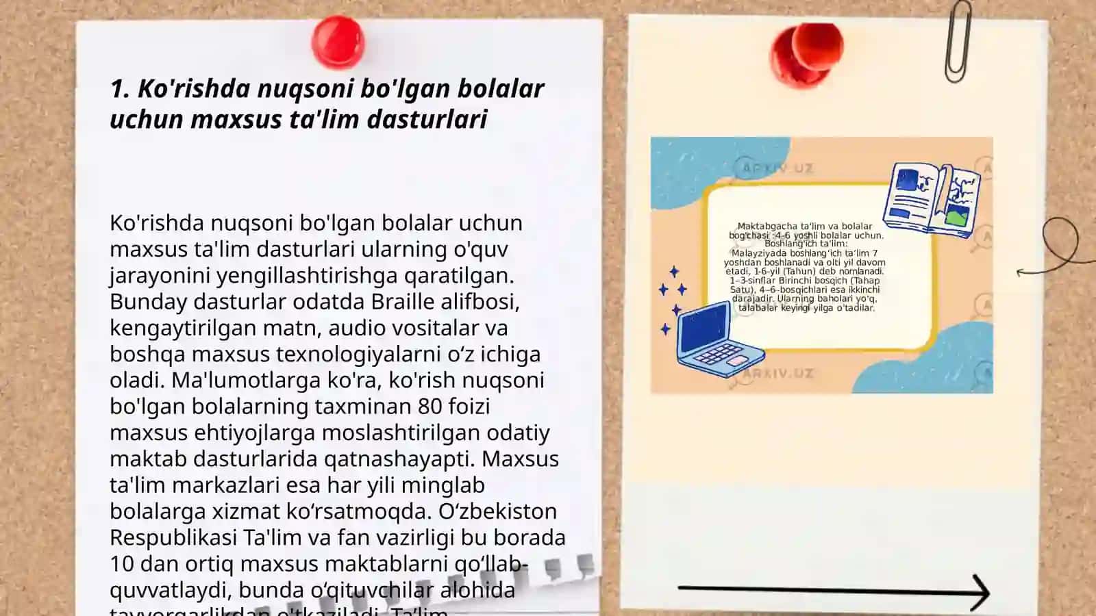 Ko'rishda nuqsoni bo'lgan bolalar ta'lim maqsadi va vazifalari 3