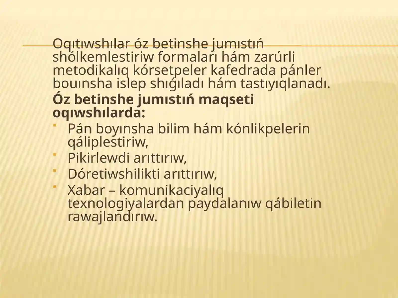 Oqıwshılardıń óz betinshe jumıslarınıń kórinisleri 3