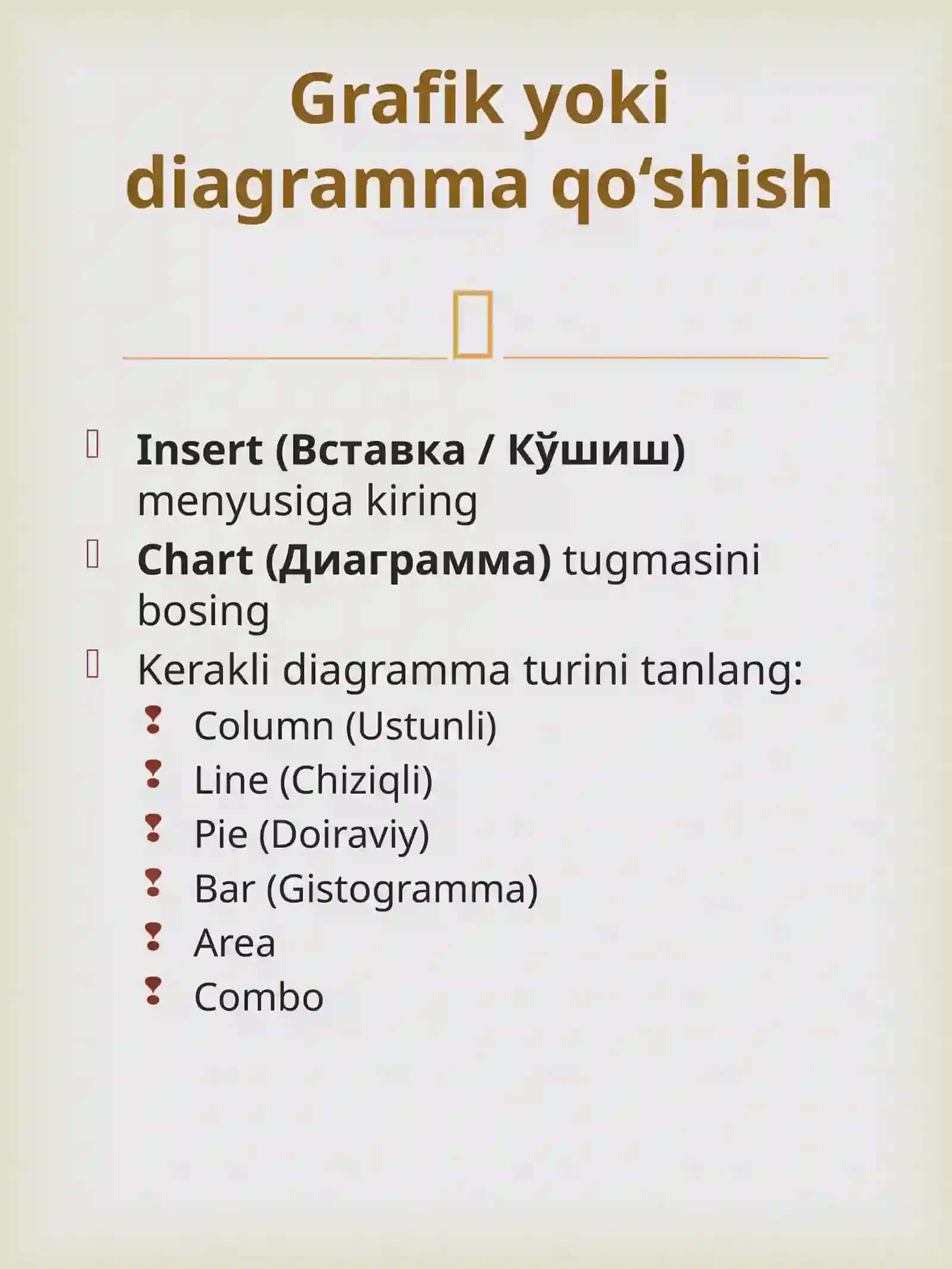 Power Point dasturida animatsiyali grafik va sxemalar 3