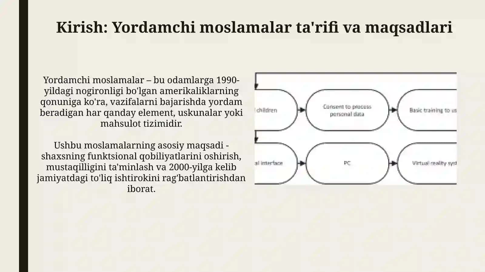 Hissiy va irodaviy, intellektual buzilishi bо‘lgan shaxslar uchun assistiv (yordamchi)vositalar 3