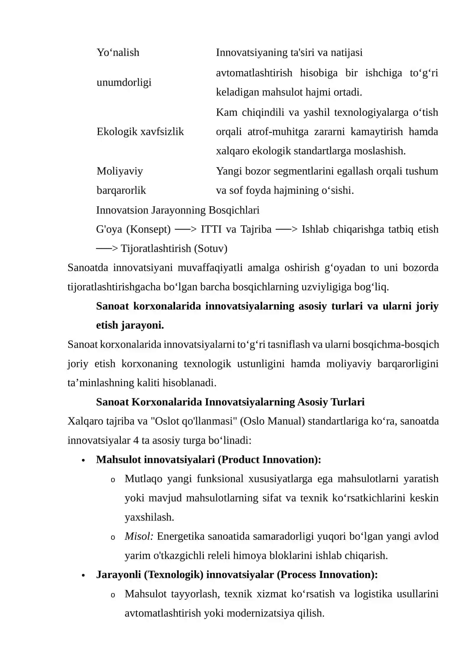 Sanoat korxonalarining innovatsion faoliyati 3