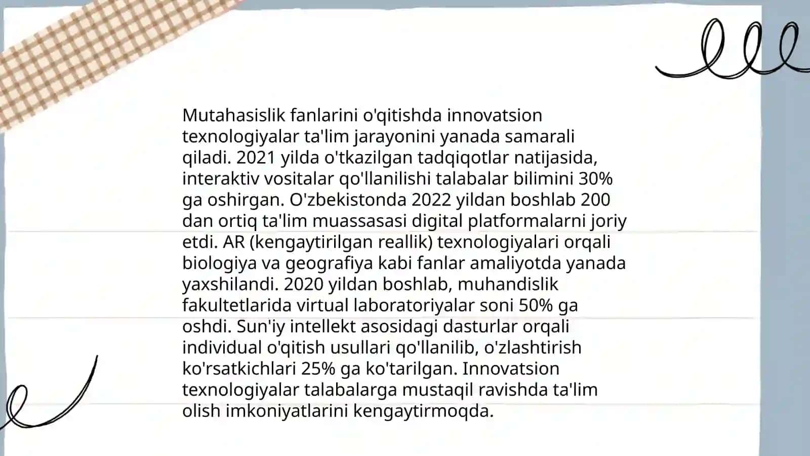 Mutahasislik fanalarini o'qitish jarayonida ilmiy tadqiqot ishlari 3