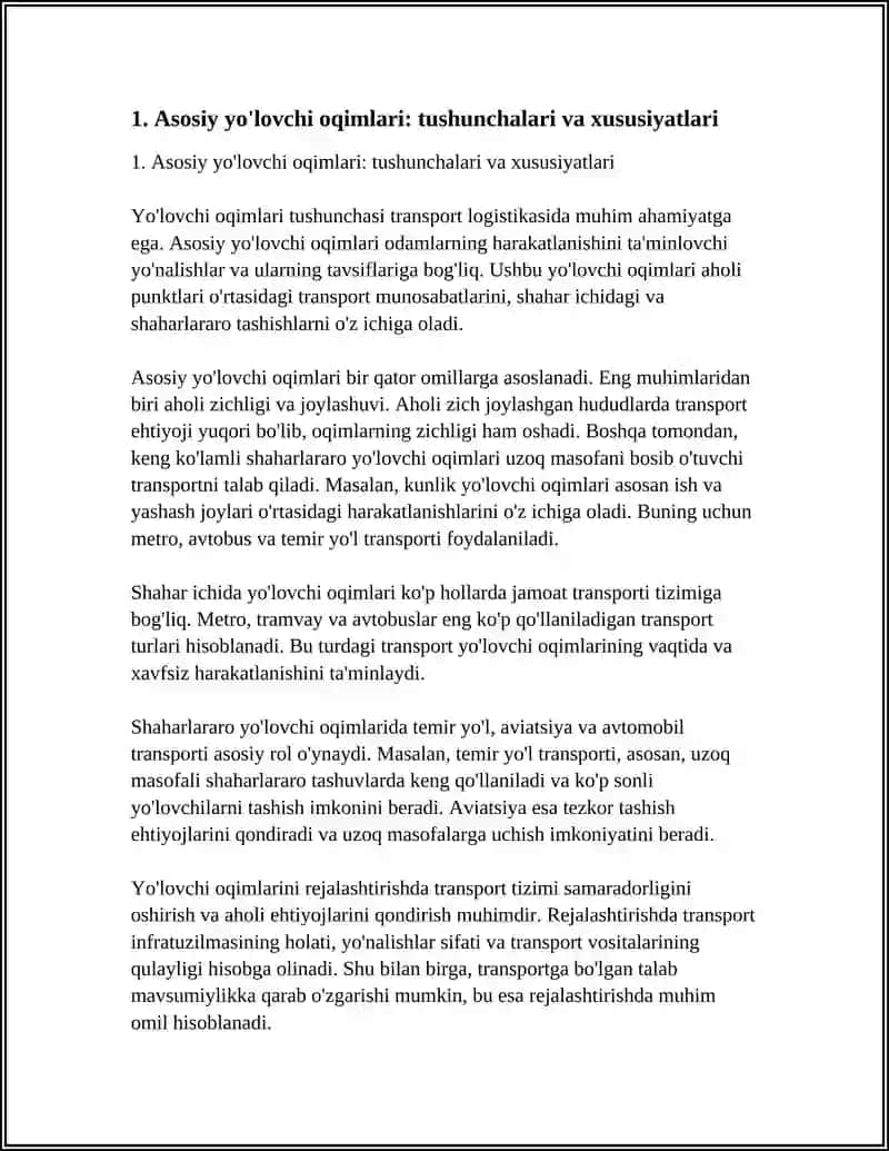 ASOSIY YOLOVCHI OQIMLARINING TAVSIFLARI VA AHOLINING HARAKATCHANLIGI 3