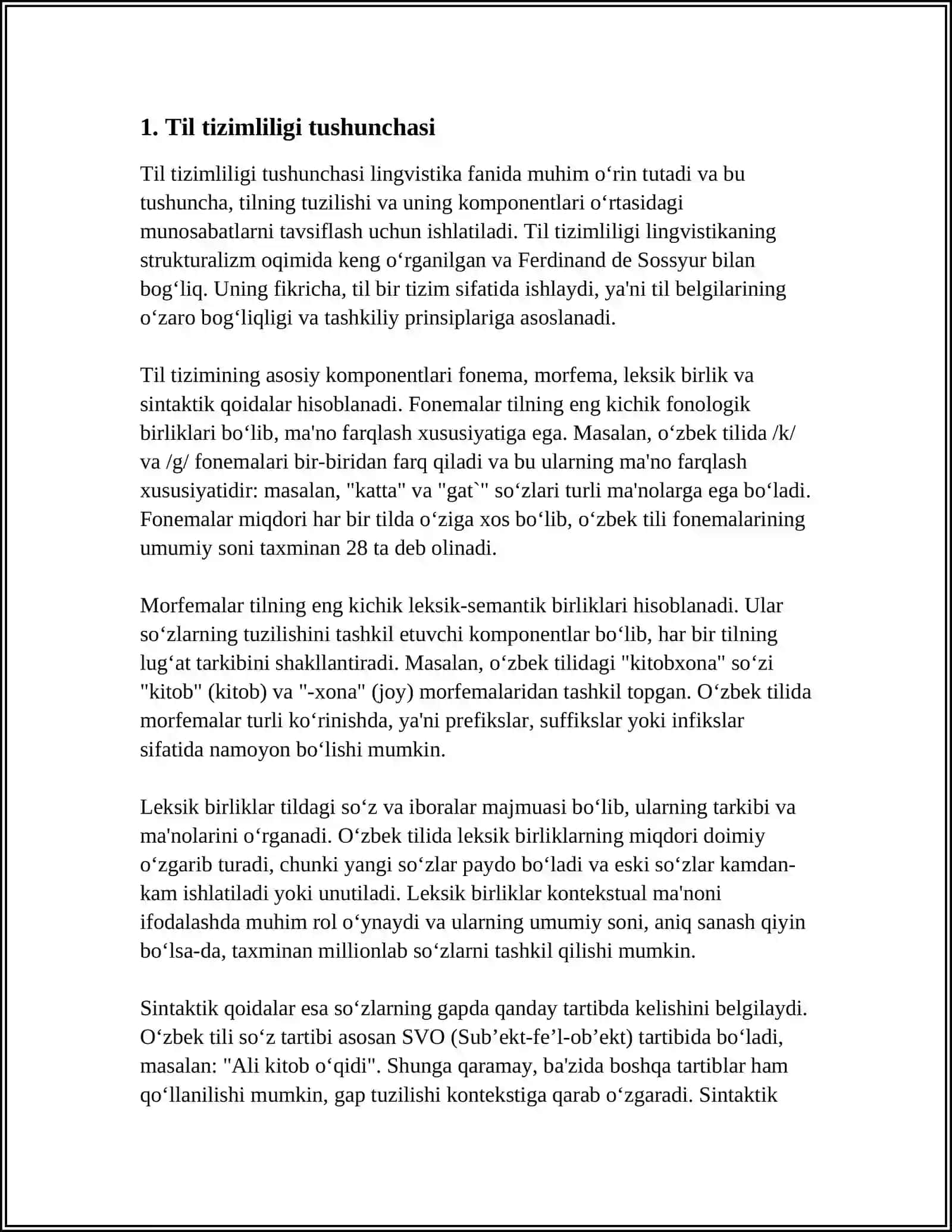 TILNING TIZIMLILIK XUSUSIYATI 3
