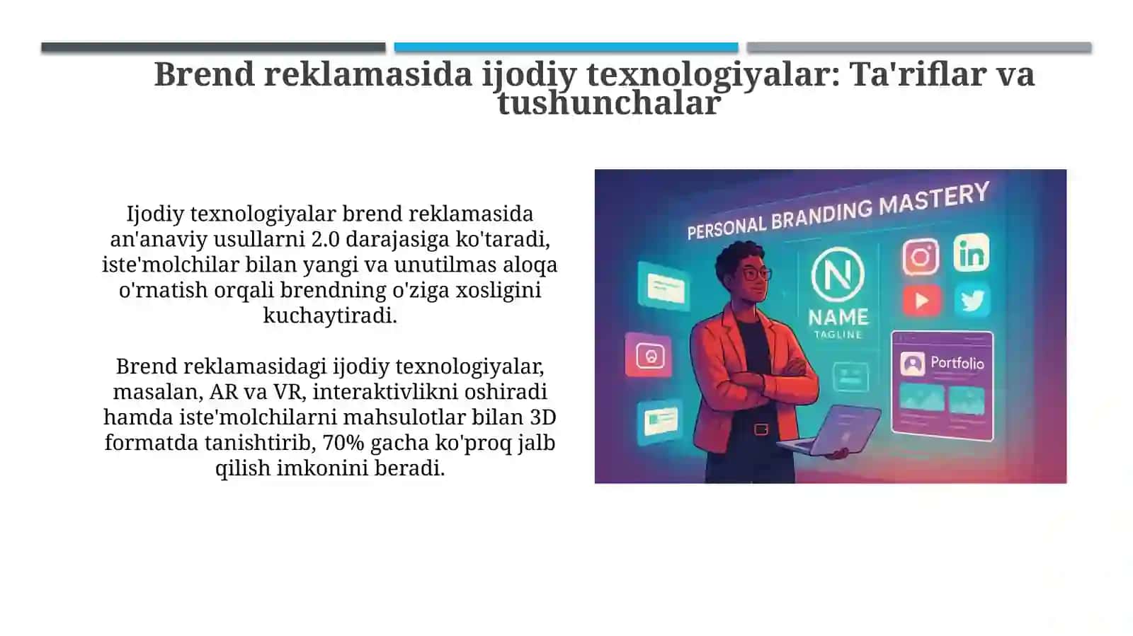 Ijodiy texnologiyalar brend reklamasida: Asosiy tushunchalar va imkoniyatlar 3