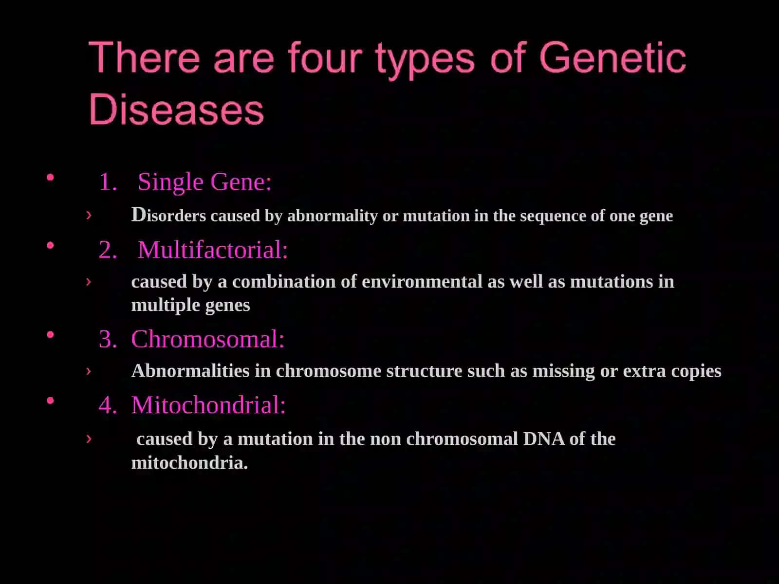 Genetic Disorders Types 3