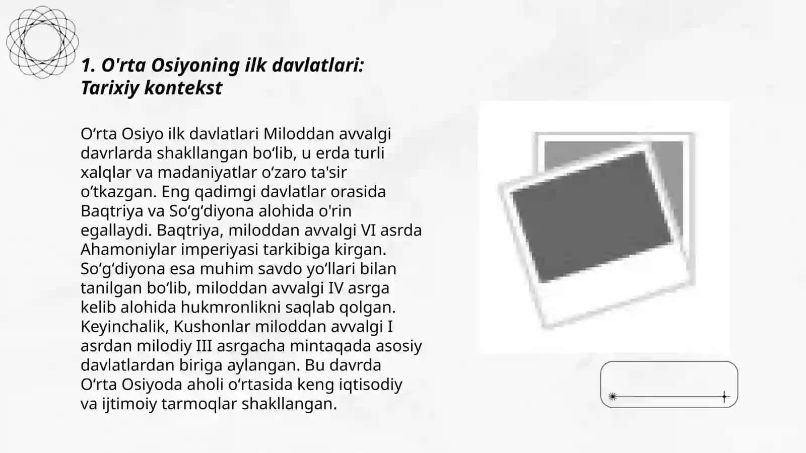 O'rta Osiyoning ilk davlatlari: Tarixiy kontekst 3