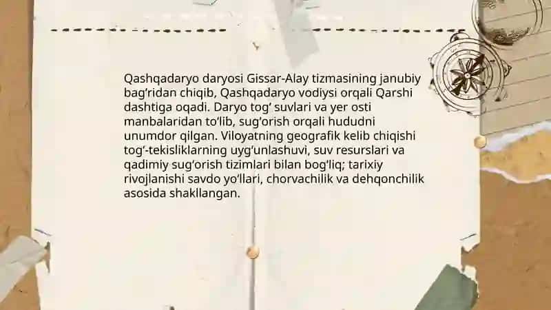 Qashqadaryo viloyatining kelib chiqish tarixi 3