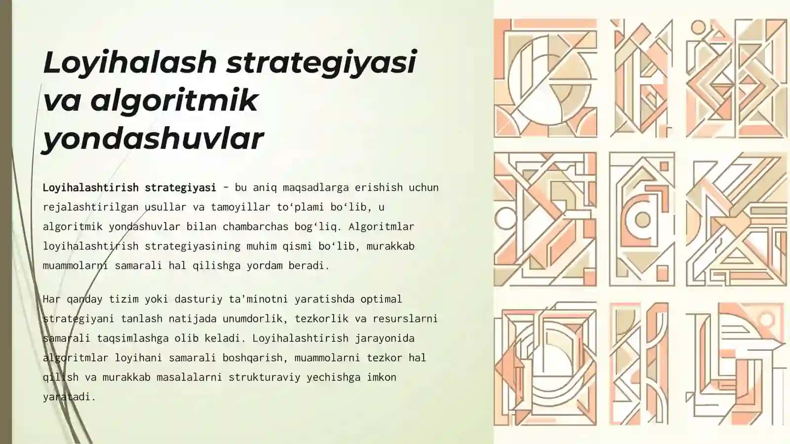 Loyihalash strategiyalari 3