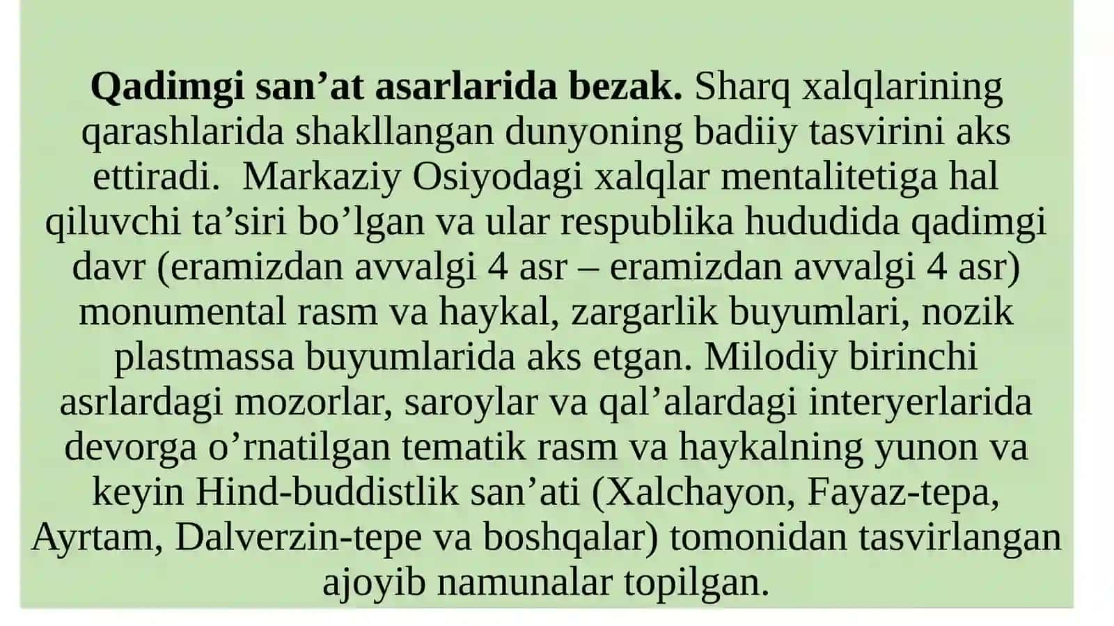 10-Mavzu:San’at o’lkashunosligi, uning ahamiyati 3