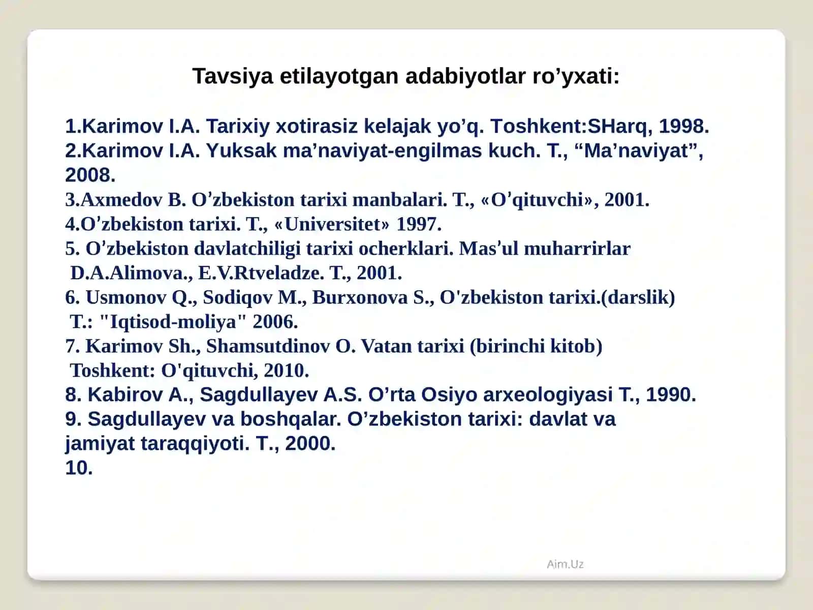 O’rta Osiyo insoniyat sivilizatsiyasining qadimgi o’choqlaridan biri 3