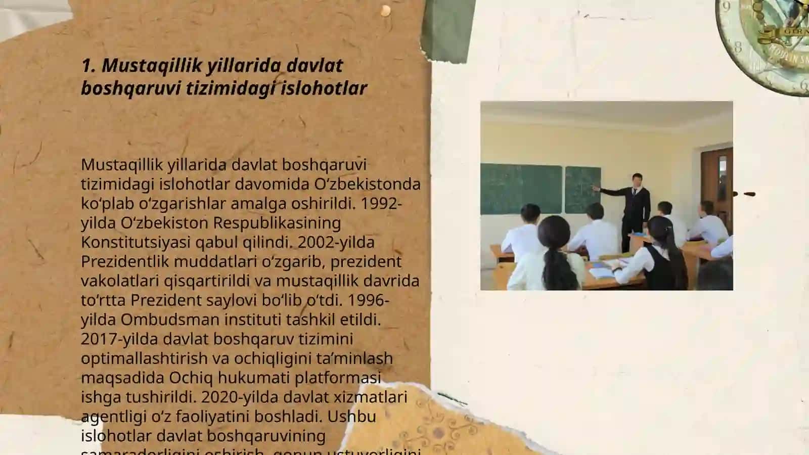 Mustaqillik yillarida davlat boshqaruvi tizimida amalga oshirilayotgan oʻzgarishlar mazmun va mohiyati 3