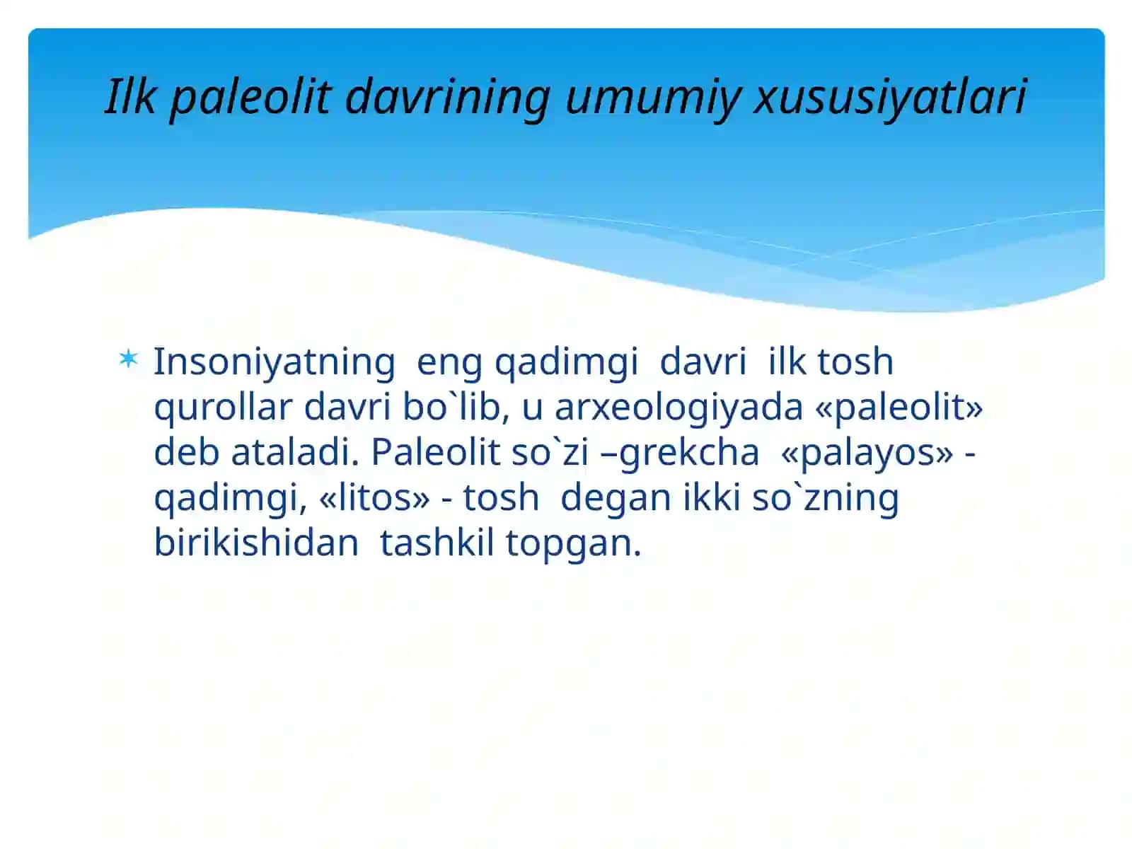 O'rta Osiyo ilk so'ngi paleolit davri ibtidoiy manzilgohlari xaritasini tuzish 3