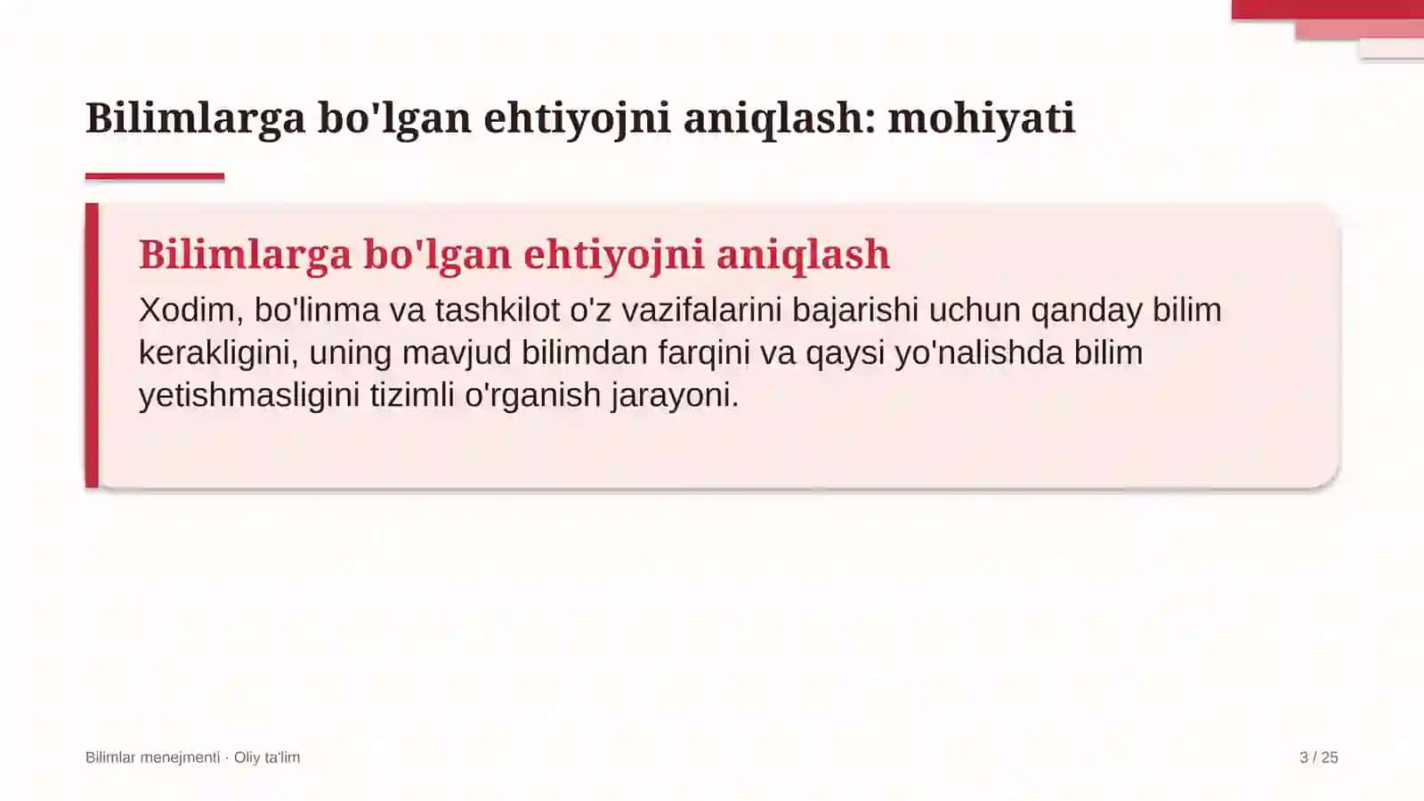 elektr ta'minoti korxonalarida bilimlarga bo'lgan ehtiyojni aniqlash 9383 3