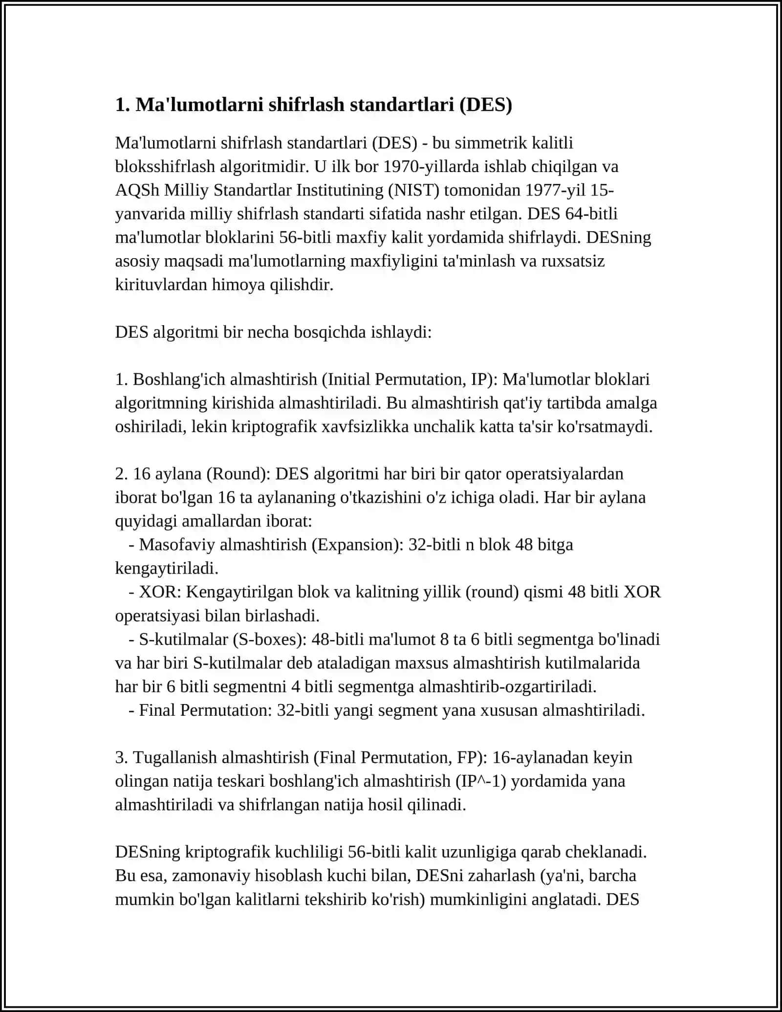 DATA ENCRYPTION STANDARDS 3
