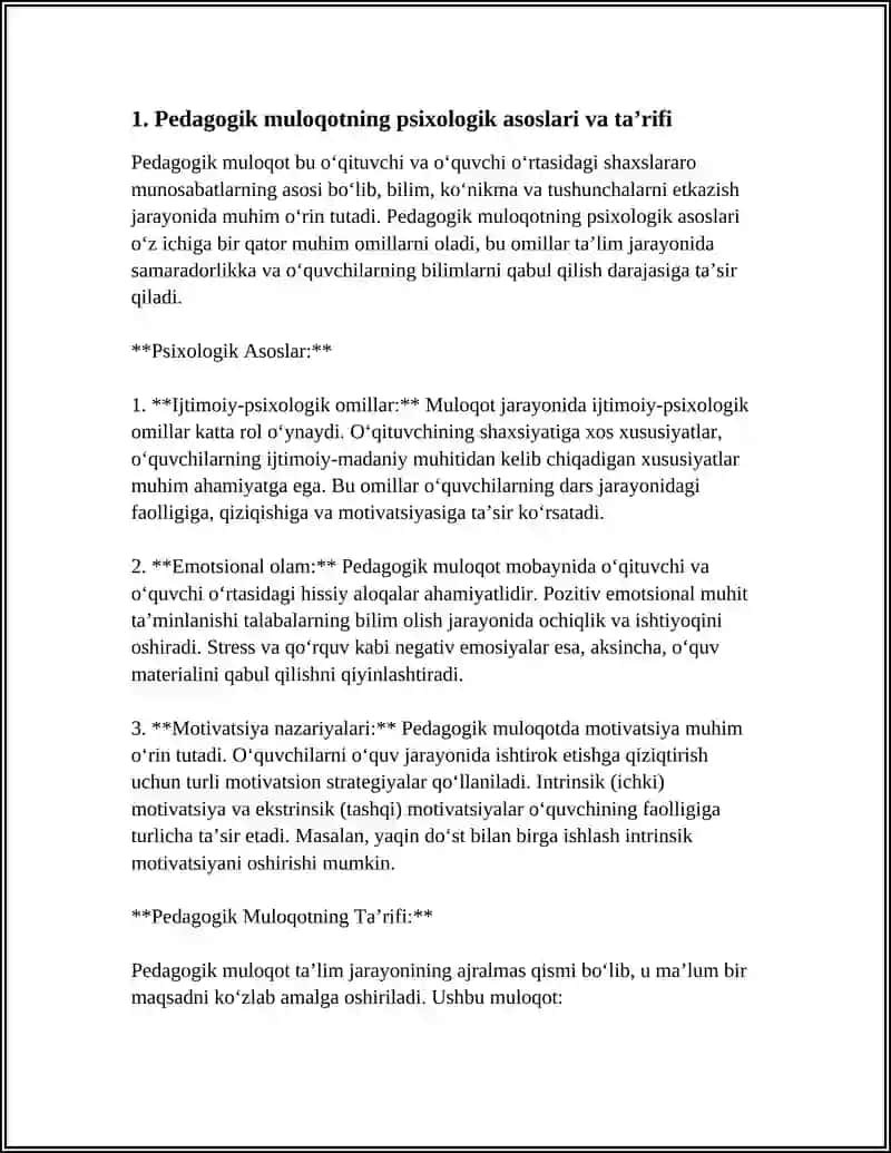 Pedagogik muloqotning psixologik asoslari va taʼrifi 3