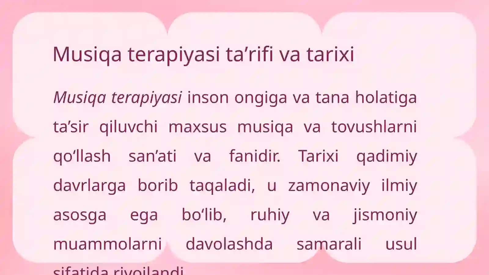 Musiqa terapiyasi 3