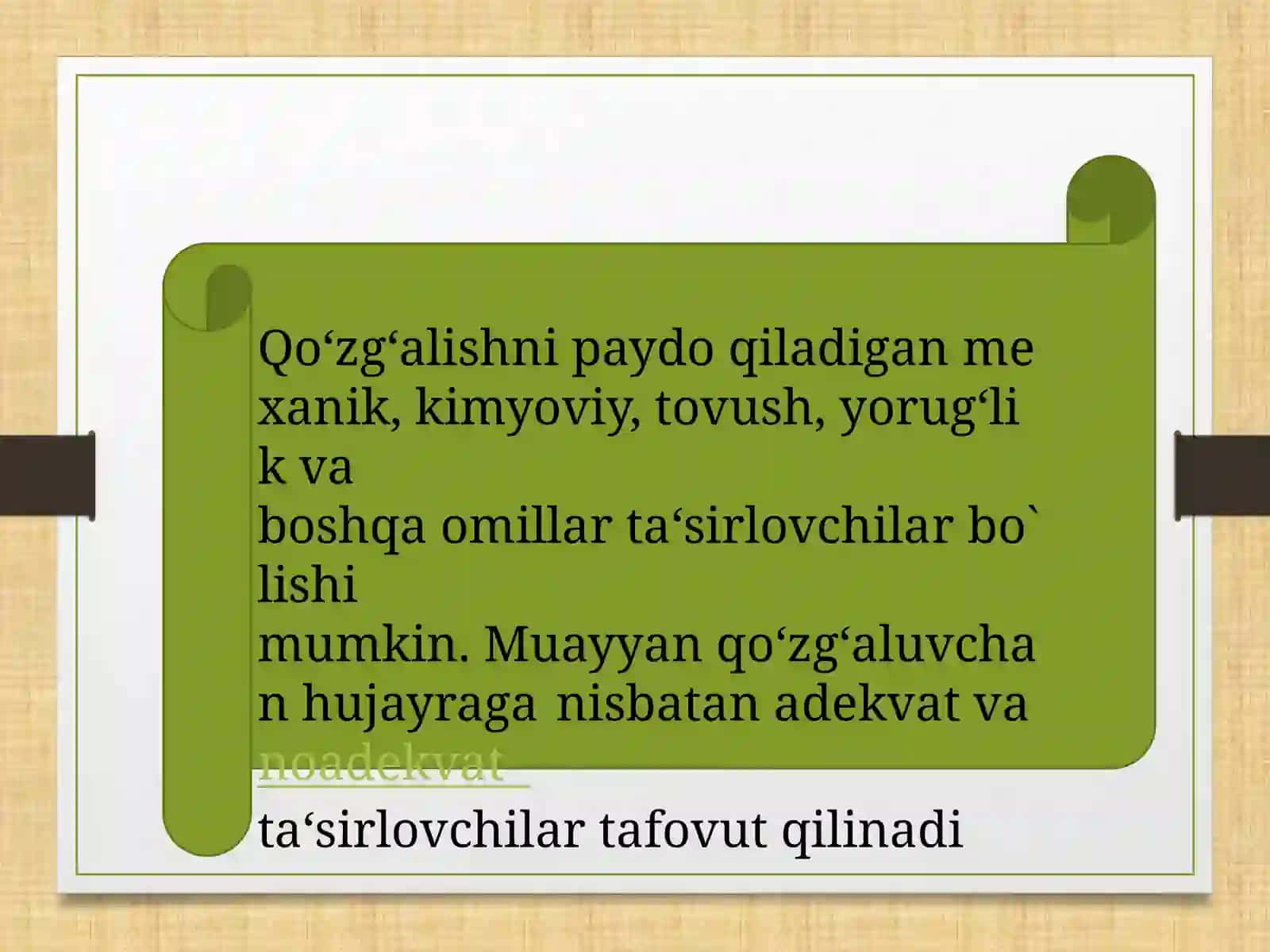 Qozg’aluvchi to’qimalar tarixi (Galvaniva Matiuchchi tarjibalar) 3