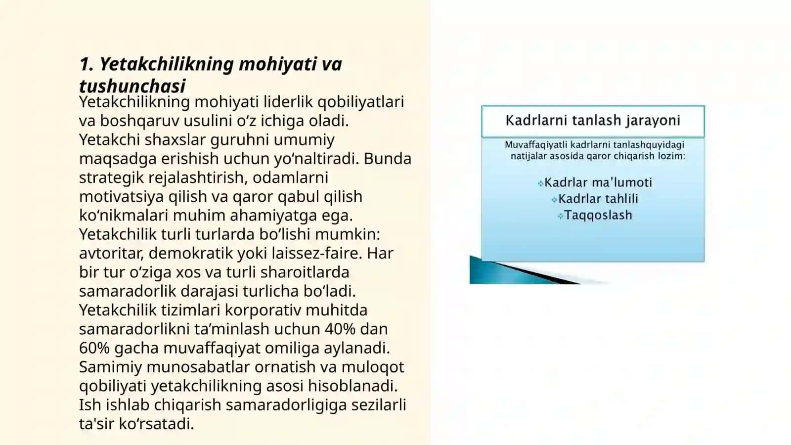 Yetakchilikning mohiyati va tushunchasi 3