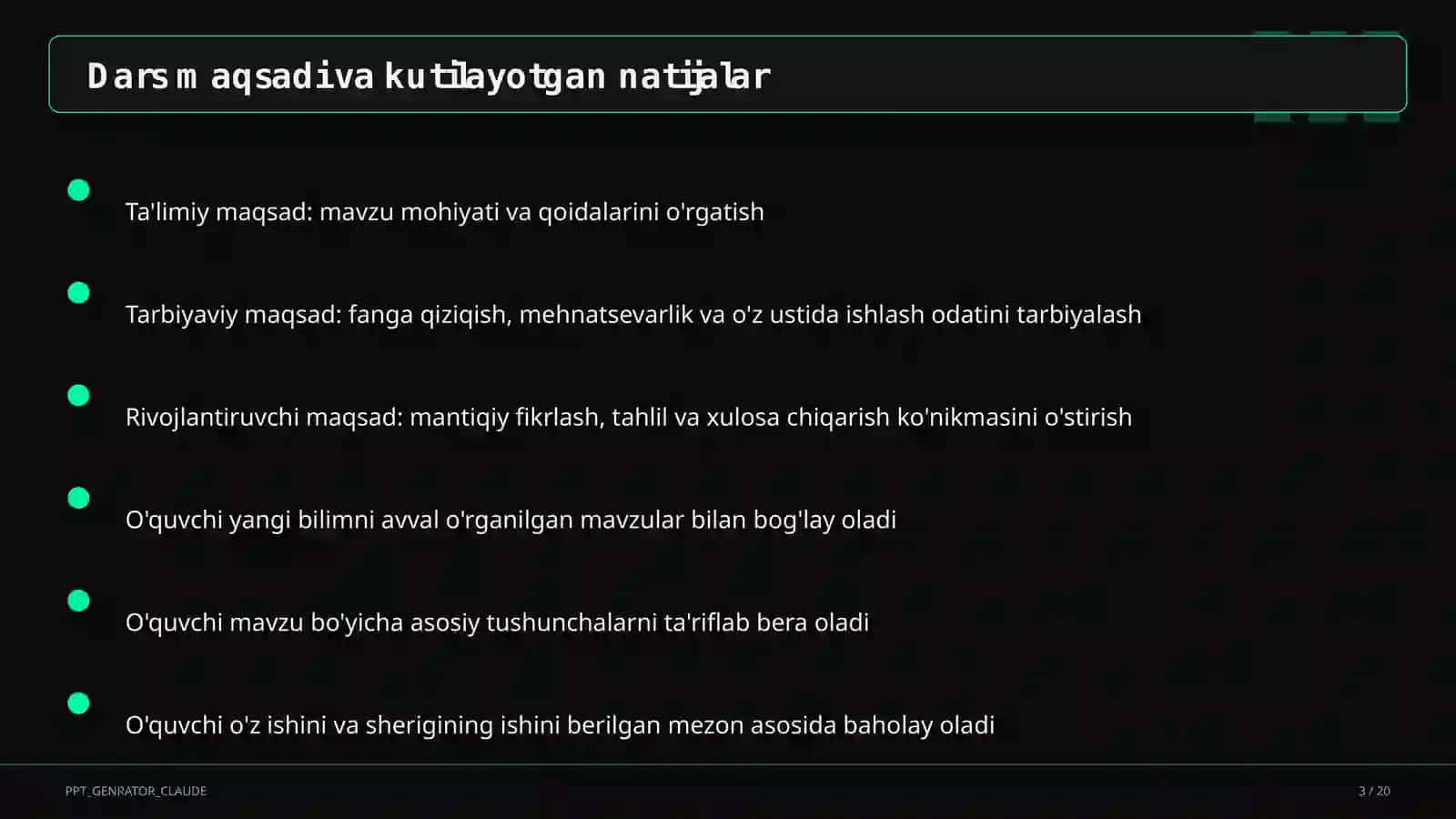 Ingliz tili (1– 11) — takrorlash darsi uchun 3