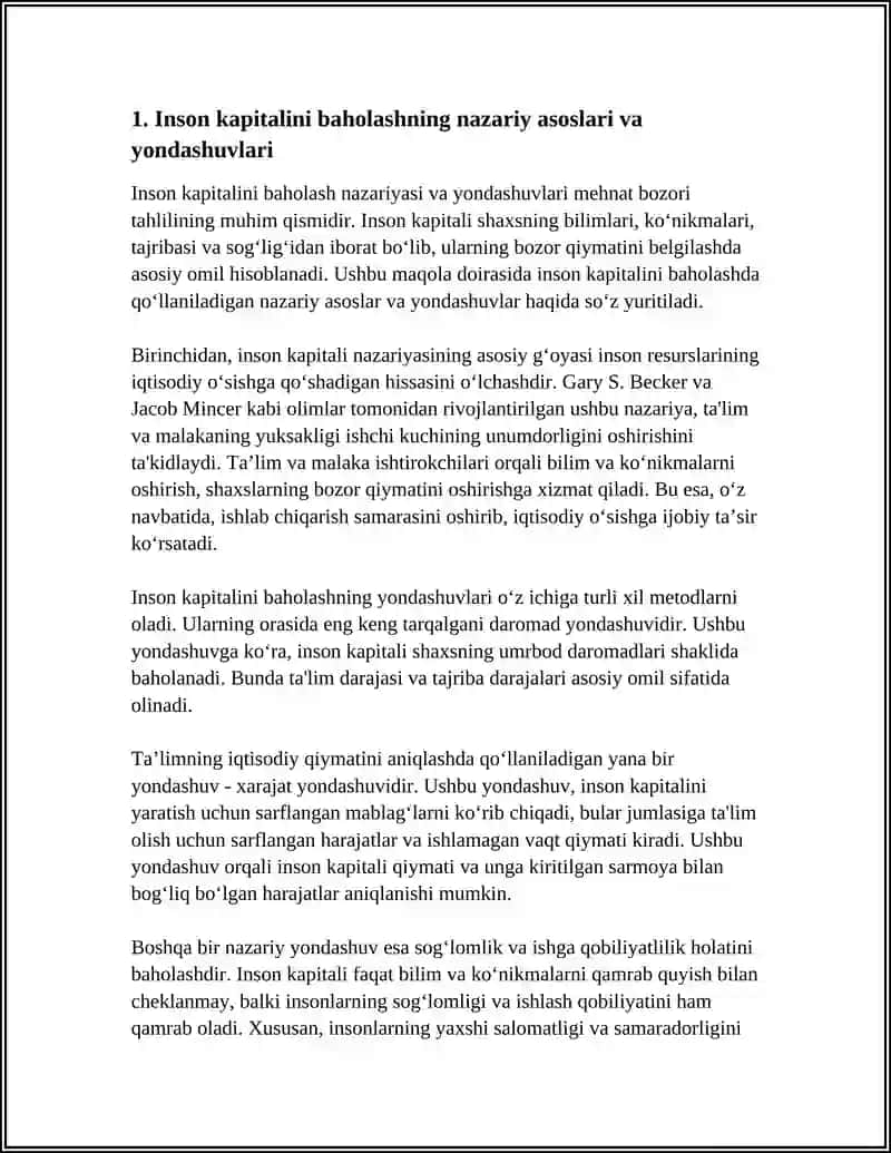 MEHNAT BOZORIDA INSON KAPITALINI BAHOLASH USULLARI 3