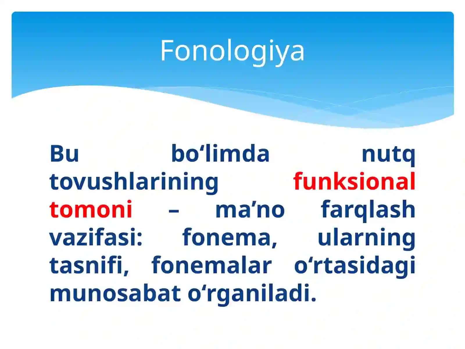 Tilshunoslik va uning bo‘limlari: Fonetika 3
