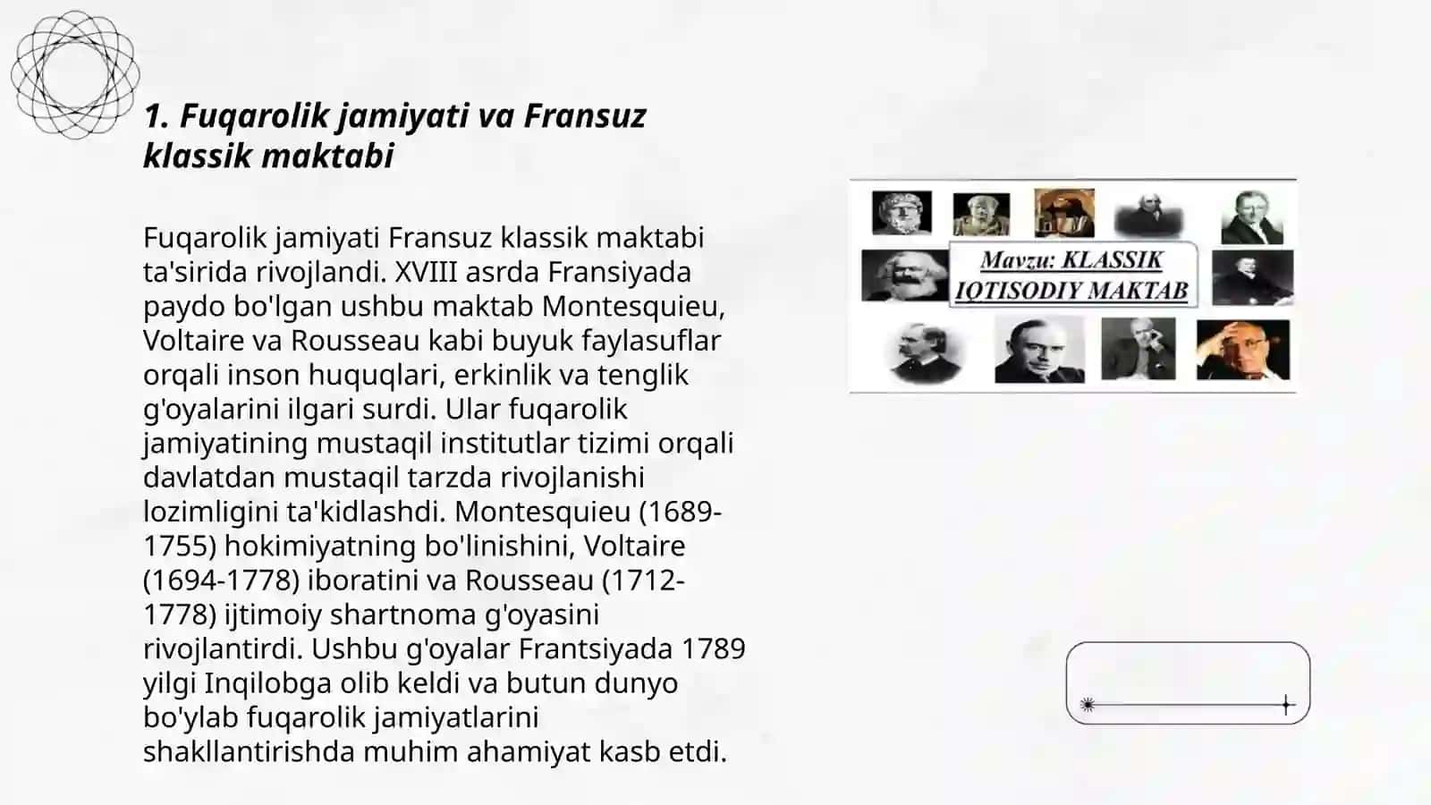 Fransuz klassik maktabi. F.Buagelber va F.Kenelarning iqtisodiy nazariyalari 3
