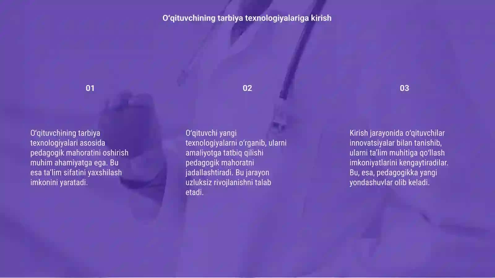O‘qituvchining tarbiya texnologiyalari asosida pedagogik mahoratini oshirish 3